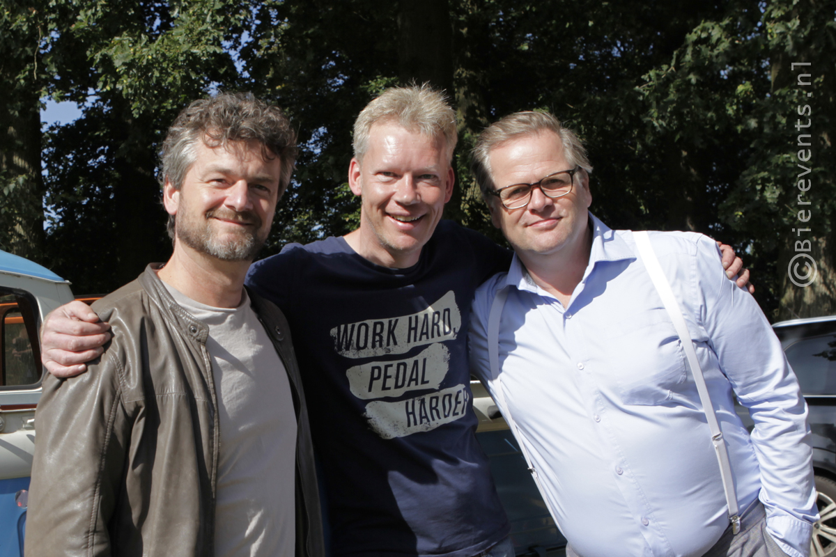 Vlnr Kasper van Kooten, Henk Wesselink (Bierevents) en Patrick Stoof