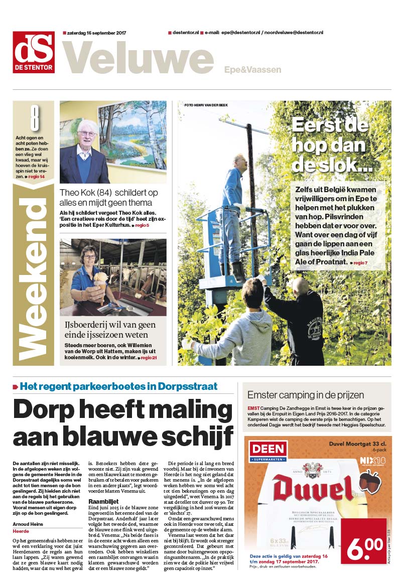 Artikel De Stentor over de Hopoogst