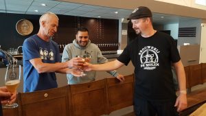 Afsluiting van de rondleiding bij brouwerij De Molen